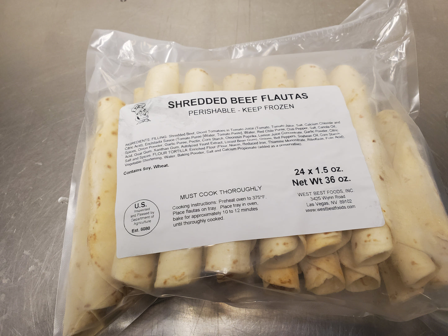 Flautas, 1.5 oz each-24 per bag