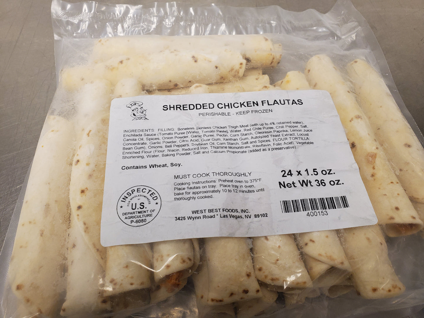 Flautas, 1.5 oz each-24 per bag