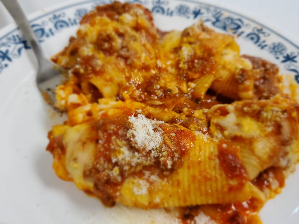 stuffed shells with meat sauce
